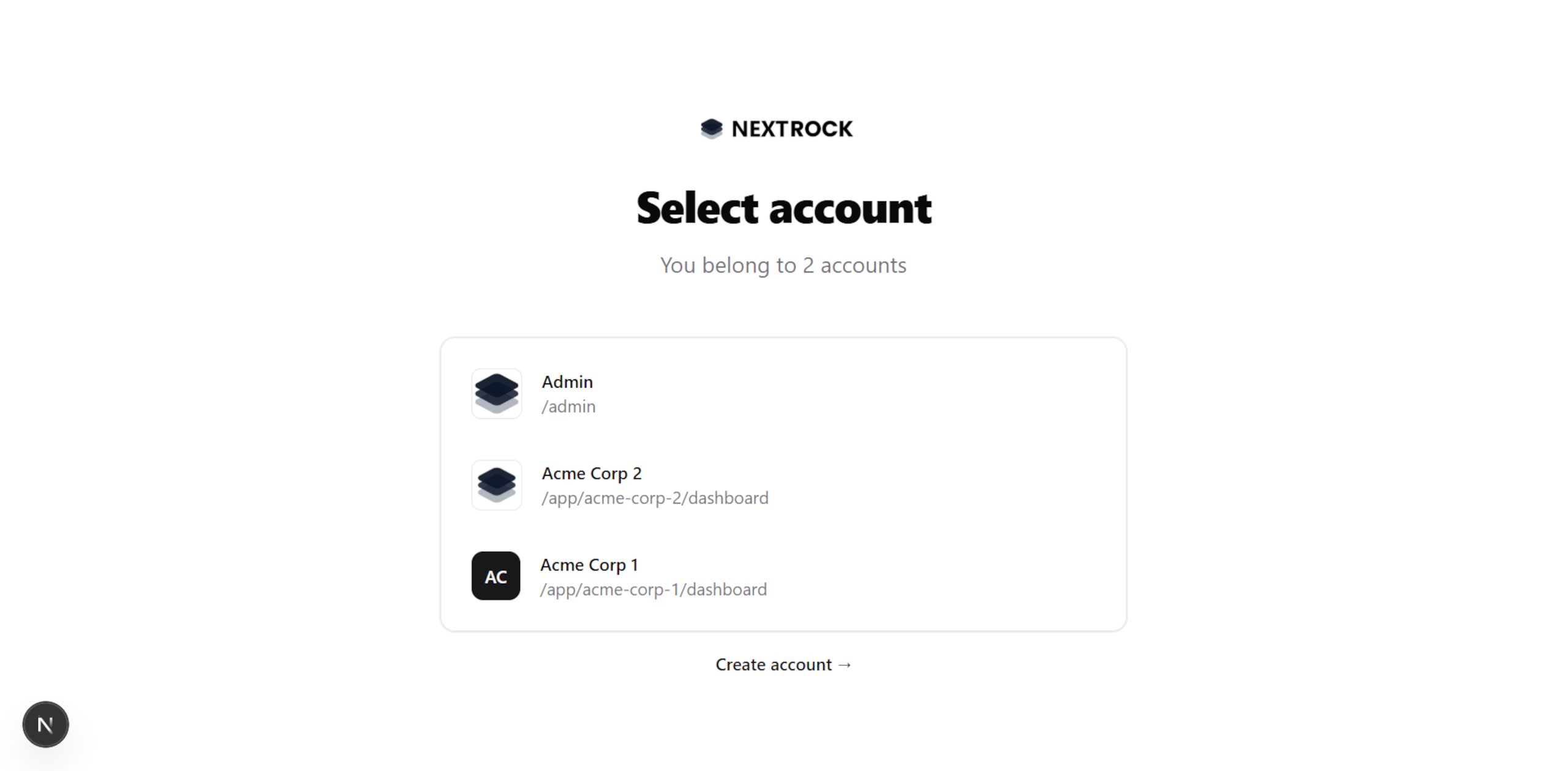 Select Account