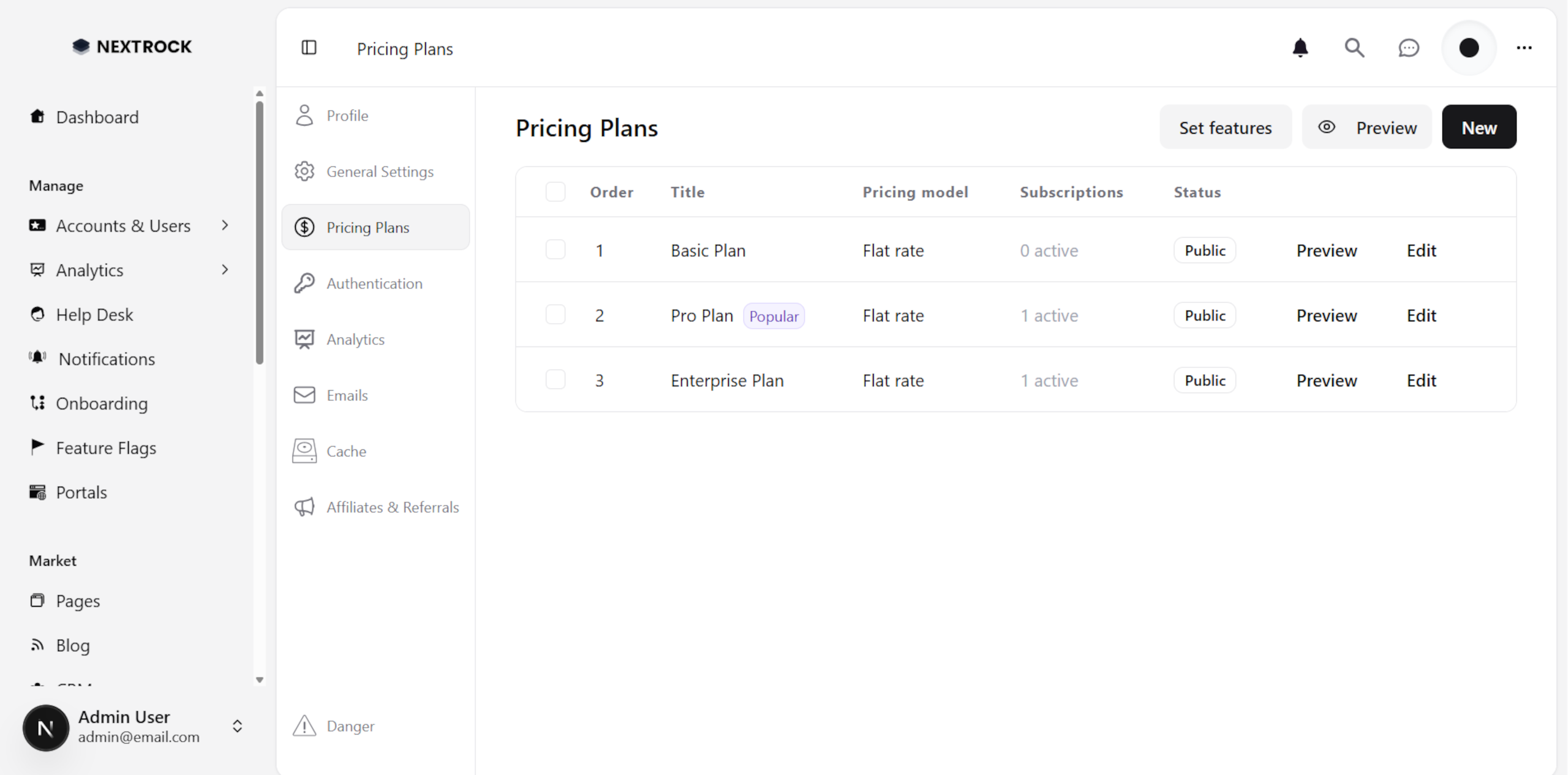 Create Pricing Plans