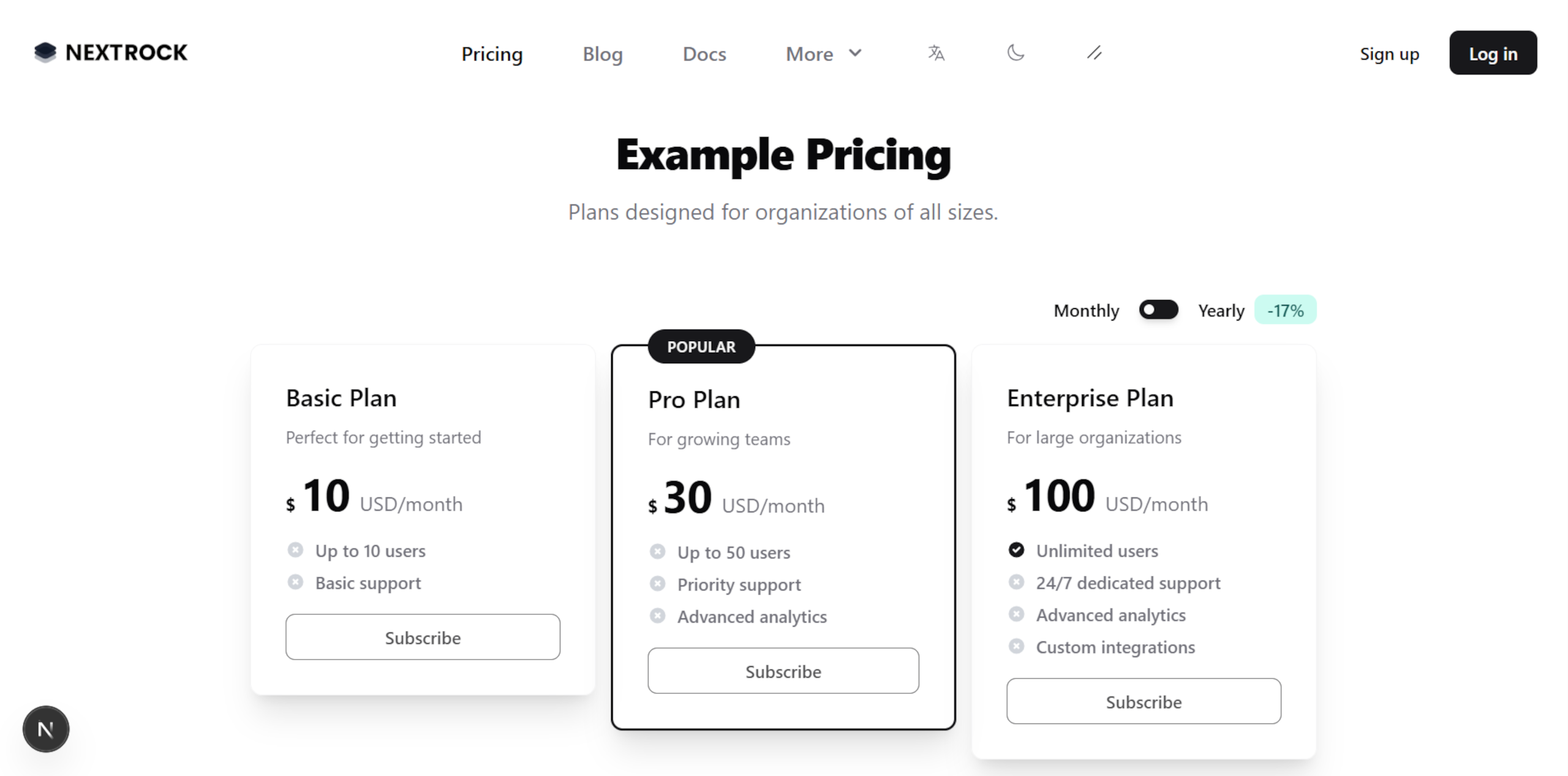Pricing Plans